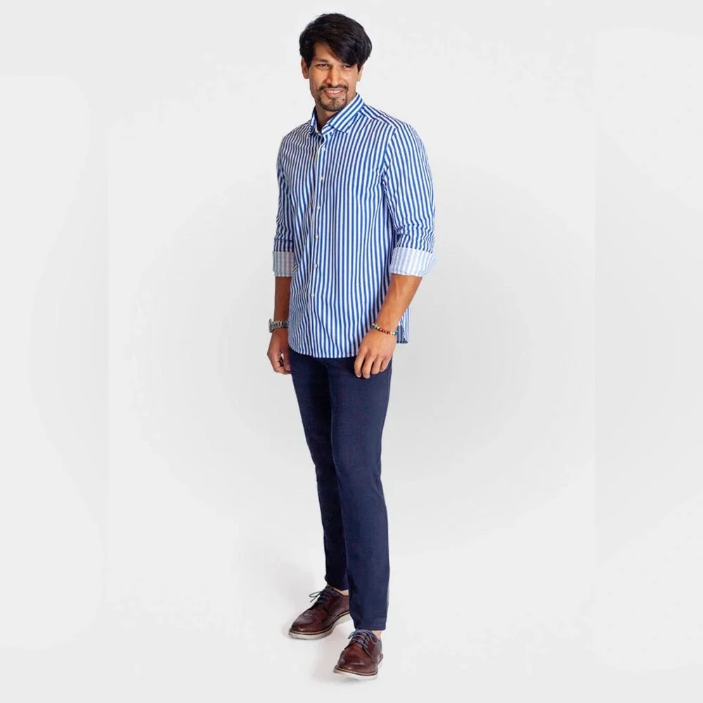 BUKI • The Go Big Stripe Long Sleeve Tech Shirt - Picture 8 of 9